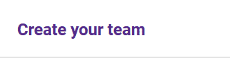 Create team title